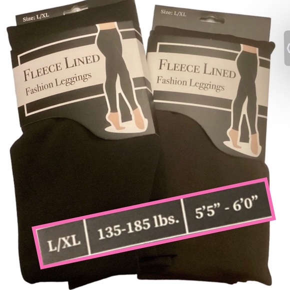 🌸2 Pairs of Gold Medal  L/XL Fleece Lined Leggings - Picture 1 of 4